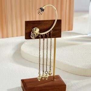 Skeleton Hand & Skull Dangle Earring